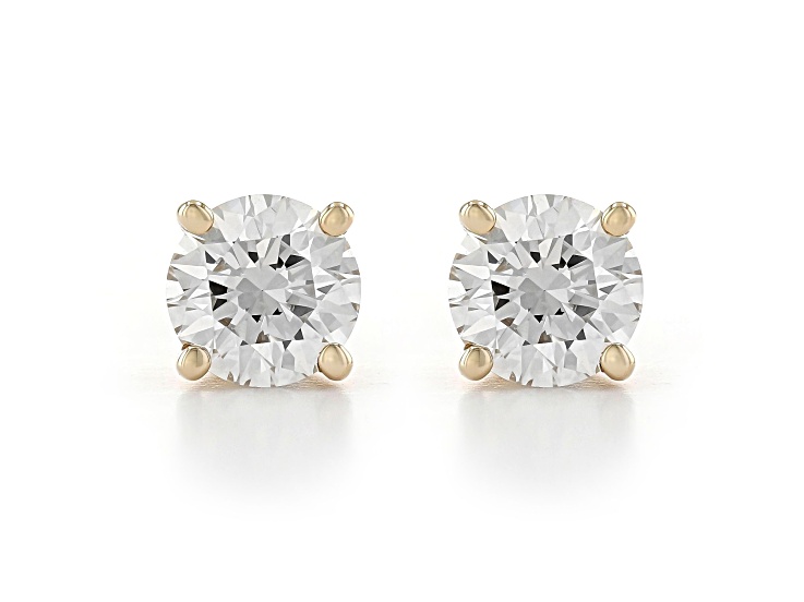 Round Brilliant 0.25 ctw VS2 Clarity, I Color Diamond 14kt White Gold  Screwback Stud Earrings