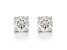 White Lab-Grown Diamond 14K White Gold Solitaire Stud Earrings 0.50ctw