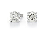 Certified White Lab-Grown Diamond H-I SI 14k White Gold 4-Prong Stud Earrings 0.50ctw