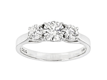 Picture of White Lab-Grown Diamond 14k White Gold 3-Stone Ring 1.00ctw