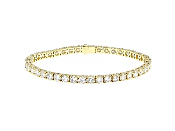 Picture of White Lab-Grown Diamond 14k Yellow Gold Tennis Bracelet 10.00ctw
