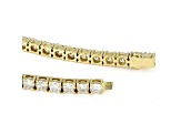 White Lab-Grown Diamond 14k Yellow Gold Tennis Bracelet 10.00ctw