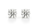 Certified White Lab-Grown Diamond H-I SI 14k White Gold Stud Earrings 2.00ctw