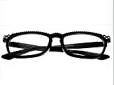 Crystal Black Frame Reading Glasses 2.00 Strength