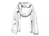 Ivory Pashmina Wrap with Fringe