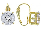 Gold Tone Cubic Zirconia and White Crystal 3 Piece Clip On Earrings Set