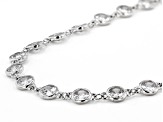Clear Cubic Zirconia Silver Tone Necklace 74.00ctw