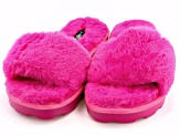 Fuchsia Pink Faux Fur Slipper