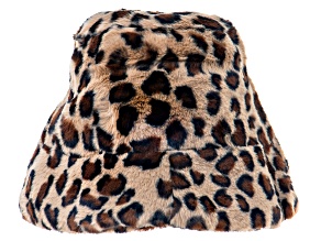 Leopard Faux fur Bucket Hat