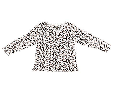 Animal Print Long Sleeve and Pant Pajama 2 - Piece Set 100% Polyester