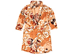 Floral Long Sleeve Robe 100% Polyester