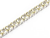 Yellow Labradorite Sterling Silver Tennis Bracelet 17.67ctw