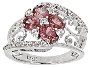 Color Shift Garnet Rhodium Over Sterling Silver Ring 1.93ctw