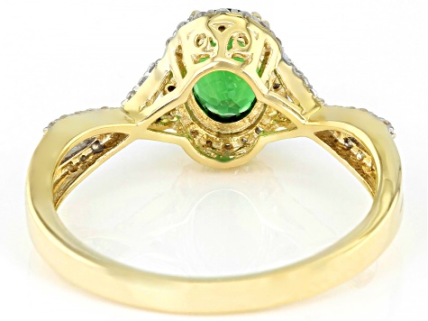 Green Tsavorite 10k Yellow Gold Ring 1.06ctw