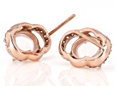 Pink Rose Quartz 10k Rose Gold Earrings 0.29ctw