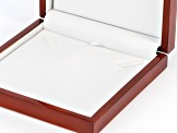 Wooden Presentation Small Necklace Box with White Faux Leather Lining