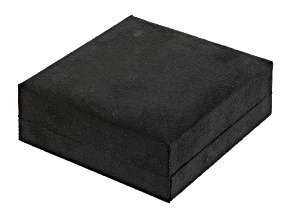 Black Velvet Presentation Pendant Box with White Faux Leather Lining