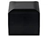 Black Poly Wooden Presentation Ring Box with Black Faux Leather Lining