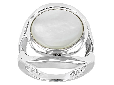 Blue larimar Rhodium Over Sterling Silver "Spinner" Ring