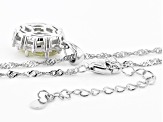 Yellow Apatite Rhodium Over Silver Pendant With Chain 3.11ct