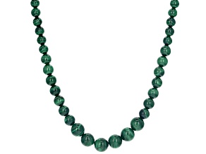 Green malachite sterling silver necklace