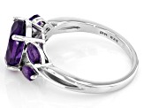 Purple Amethyst Rhodium Over Sterling Silver Ring 2.44ctw