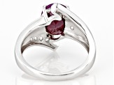 Red Ruby Rhodium Over Sterling Silver Ring 3.57ctw