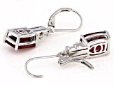 Red Lab Created Ruby Rhodium Over Sterling Silver Earrings 7.22ctw