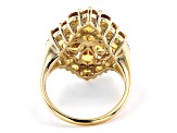 Yellow Citrine 18K Yellow Gold Over Silver Ring 3.43ctw