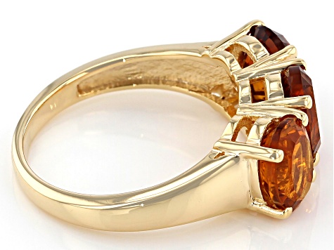 Orange Madeira Citrine 18K Yellow Gold Over Sterling Silver Ring 2.55ctw