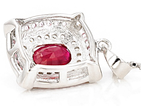 Mahaleo Ruby Sterling Silver Pendant With Chain 1.97ctw