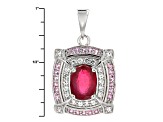 Mahaleo Ruby Sterling Silver Pendant With Chain 1.97ctw