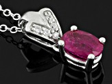 Red Mahaleo® Ruby Sterling Silver Pendant With Chain .85ctw