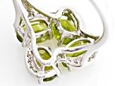 Green Peridot Sterling Silver Ring 1.97ctw