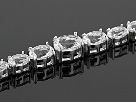 White Goshenite Sterling Silver Sliding Adjustable Bracelet 3.46ctw