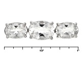 White Goshenite Sterling Silver Sliding Adjustable Bracelet 3.46ctw