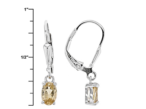 Golden Hessonite Sterling Silver Solitaire Earrings .85ctw