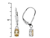 Golden Hessonite Sterling Silver Solitaire Earrings .85ctw