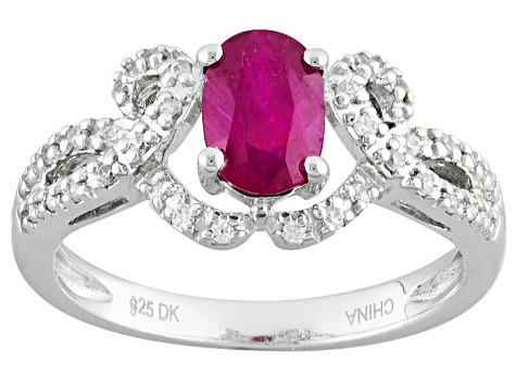 Red Ruby Sterling Silver Ring 1.07ctw