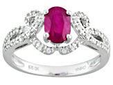 Red Ruby Sterling Silver Ring 1.07ctw
