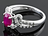 Red Ruby Sterling Silver Ring 1.07ctw
