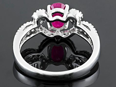 Red Ruby Sterling Silver Ring 1.07ctw