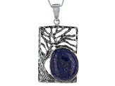 Blue Lapis Lazuli Sterling Silver Enhancer With Chain