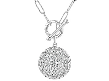Picture of Moissanite Platineve Cluster Necklace 1.22ctw DEW.