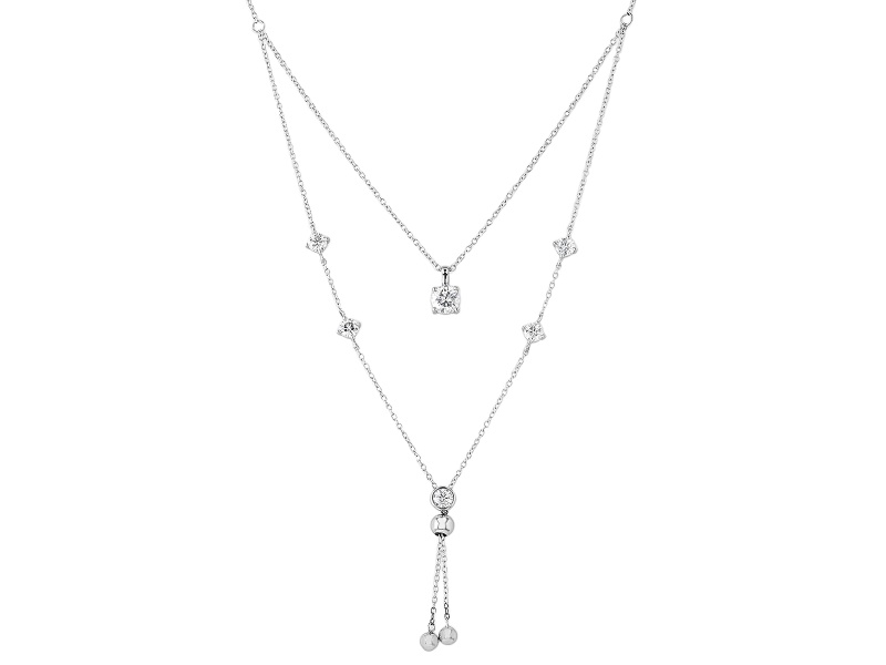 Moissanite Platineve Layered Necklace 1.95ctw DEW