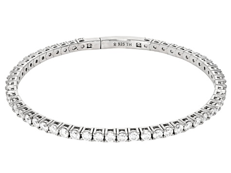Moissanite Platineve Flex Bangle Bracelet 5.00ctw DEW