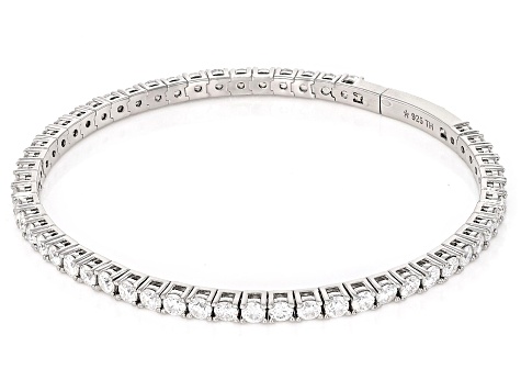Moissanite Platineve Flex Bangle Bracelet 5.00ctw DEW