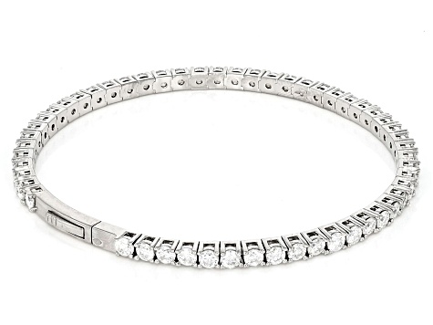 Moissanite Platineve Flex Bangle Bracelet 5.00ctw DEW