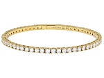 Moissanite 14k Yellow Gold Over Silver Flex Bangle Bracelet 5.00ctw DEW