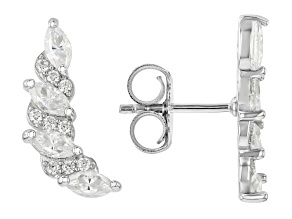 Moissanite Platineve Earrings 1.30ctw DEW